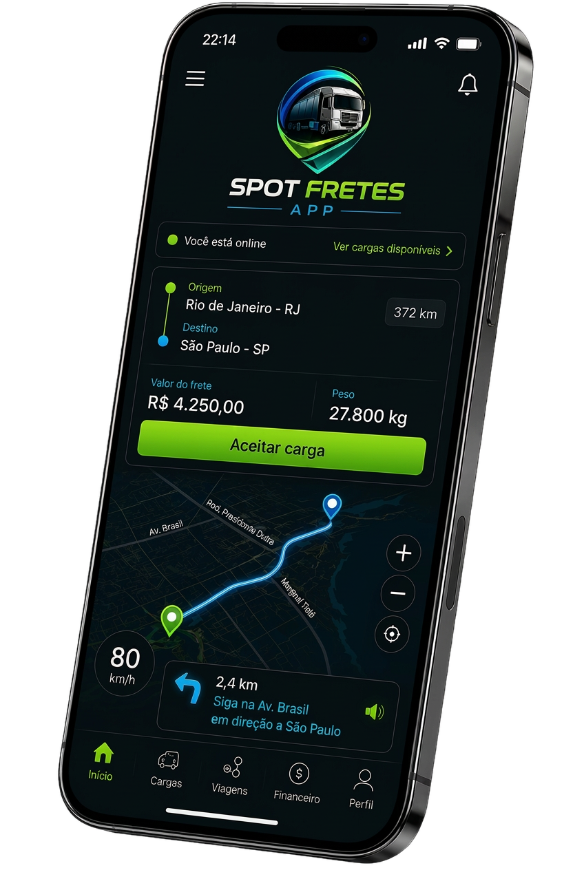 App Spot Fretes no iPhone